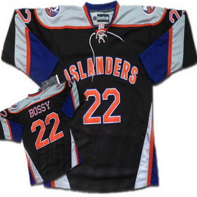 Fashion New York Islanders 22 Mike Bossy 3rd Third Black NHL Hockey Jersey